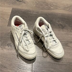 Reebok Off-White Leather Sneakers